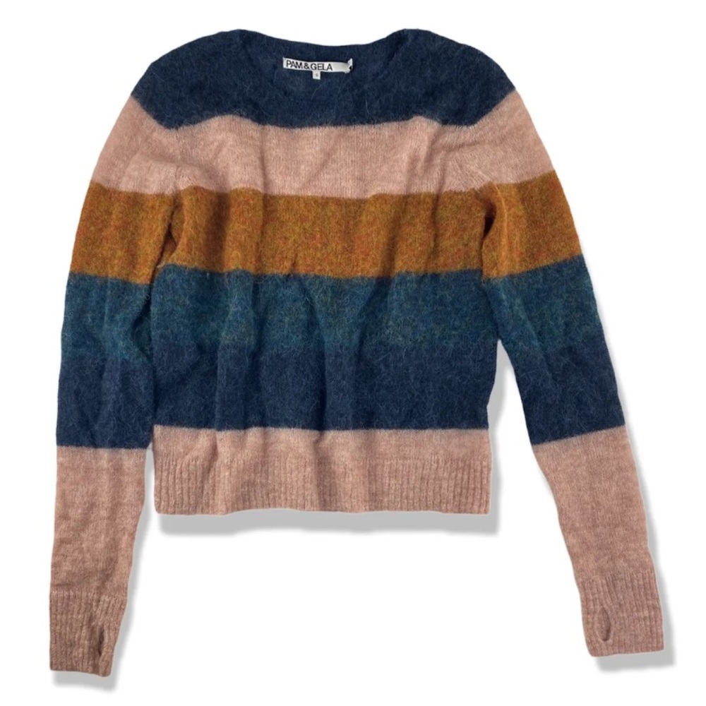 Pam & Gela Alpaca Wool Stripe Sweater